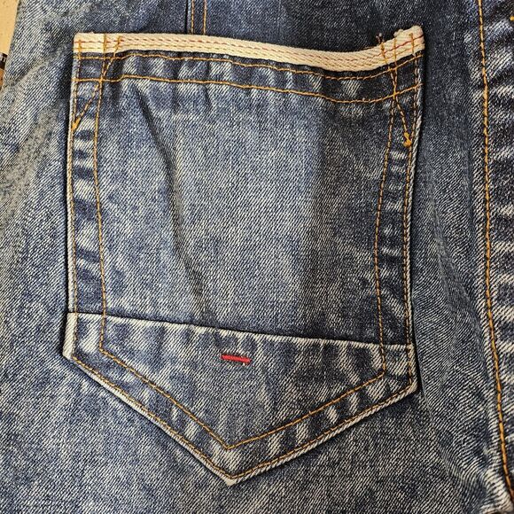 Heritage by America blue denim gold paint splatter NWT Denim Distillery 38X34 - Picture 4 of 11